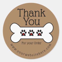 Pegatina Redonda El negocio de la panadería del trato de perros | P