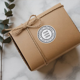 Pegatina Redonda El negocio de logotipos sencillos para Personaliza