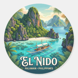 Pegatina Redonda El Nido Filipinas