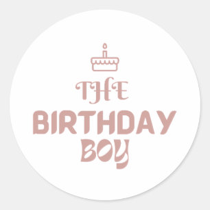 Pegatina Redonda El niño de cumpleaños