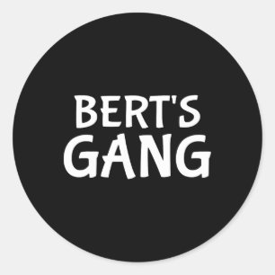 Pegatina Redonda El nombre de la pandilla de Bert, Boda del partido