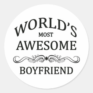 Pegatina Redonda El novio más asombroso del mundo