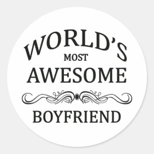 Pegatina Redonda El novio más impresionante del mundo