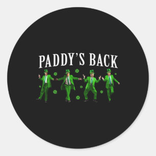 Pegatina Redonda El nuevo gracioso Trump de Paddy fue el irlandés S