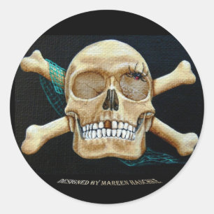 Pegatina Redonda "El nuevo hogar de la viuda negra"