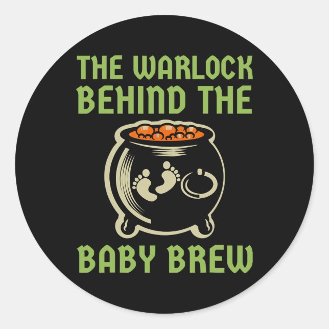 Pegatina Redonda El Obstáculo Detrás Del Disfraz De Halloween (Anverso)