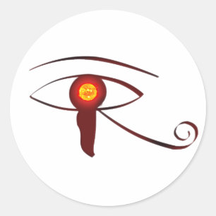 Pegatina Redonda El ojo de Horus