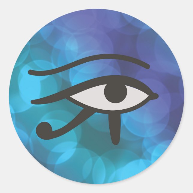 Pegatina Redonda El Ojo de Huros. (Anverso)