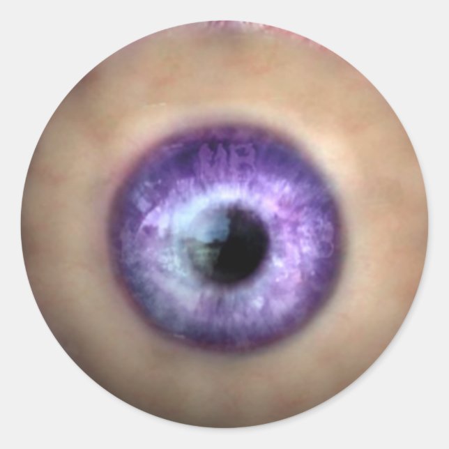 Pegatina Redonda El ojo de KRW de Halloween monstruo (Anverso)