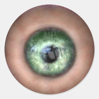 Pegatina Redonda El ojo de KRW de Halloween monstruo