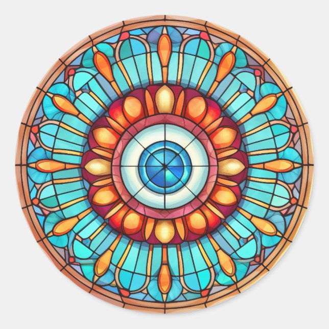 Pegatina Redonda El ojo del dragón (Anverso)