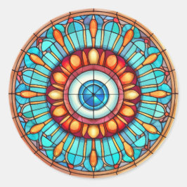 Pegatina Redonda El ojo del dragón