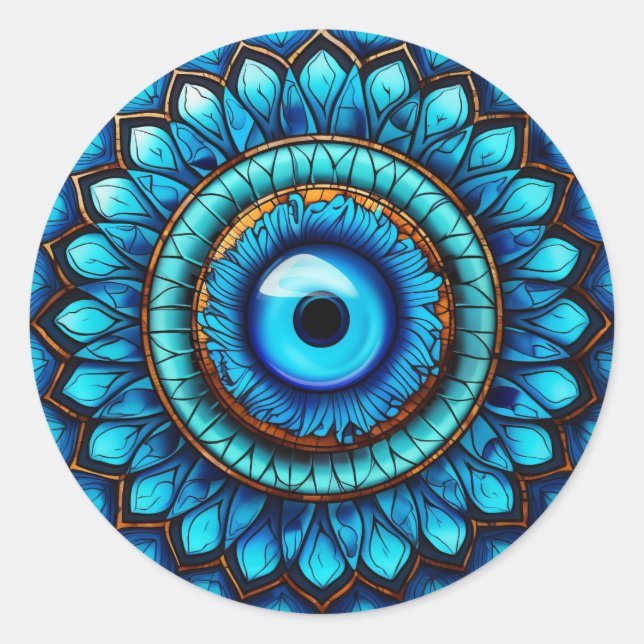 Pegatina Redonda El ojo del dragón (Anverso)