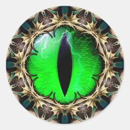 Pegatina Redonda El ojo del dragón