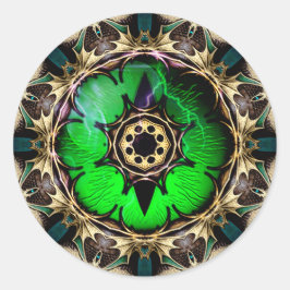 Pegatina Redonda El ojo del dragón