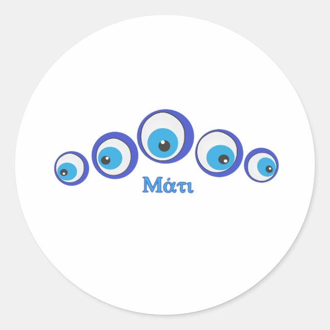 Pegatina Redonda El ojo malvado (Anverso)