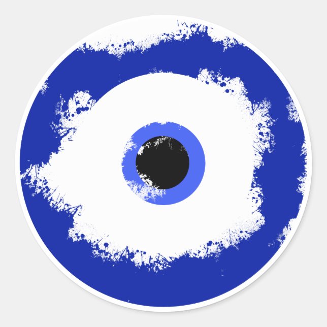 Pegatina Redonda El ojo malvado (Anverso)