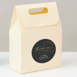 Pegatina Redonda El oro negro moderno florece gracias a ti