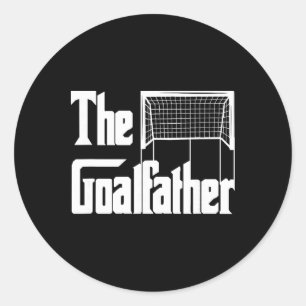 Pegatina Redonda El Padre Arquero Entrenador De Portero De Fútbol P