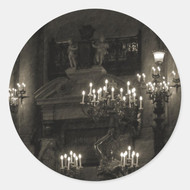 Pegatina Redonda El Palais Garnier París Francia (Anverso)