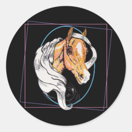 Pegatina Redonda El Palomino (azul)