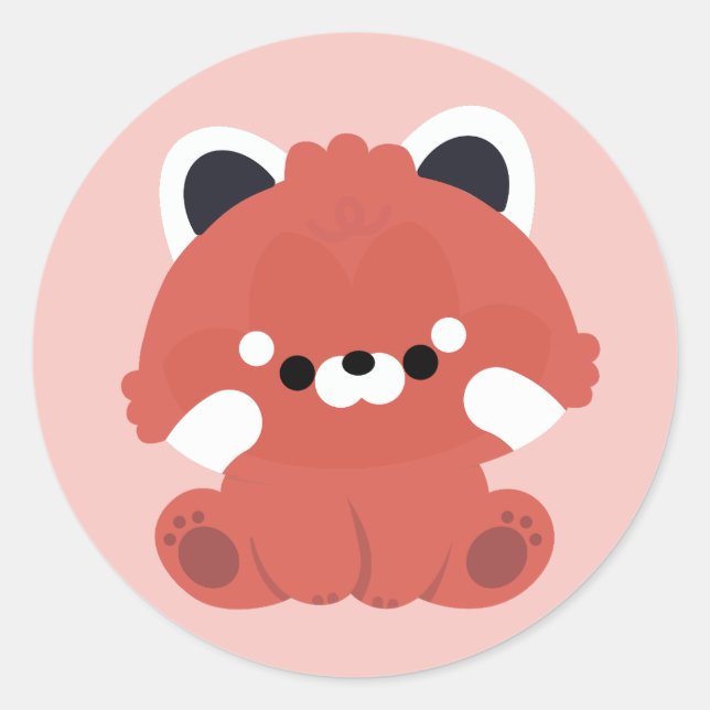 Pegatina Redonda El Panda Rojo (Anverso)