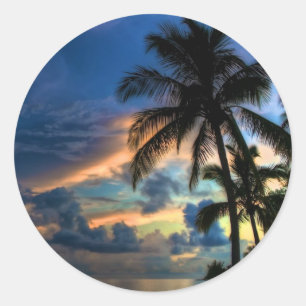 Pegatina Redonda ¡El paraíso... está donde estás!