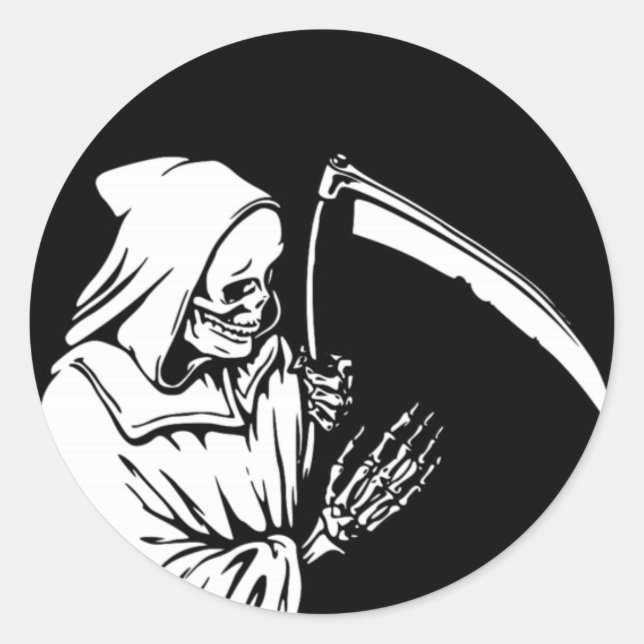 Pegatina Redonda El paro o la muerte (Anverso)