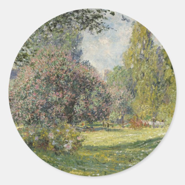 Pegatina Redonda El Parque Monceau - Claude Monet (Anverso)