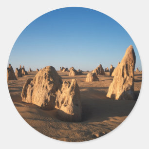 Pegatina Redonda El Parque Nacional Nambung, el desierto de los Pin
