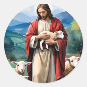 Pegatina Redonda El pastor