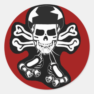 Pegatina Redonda El patín o muere