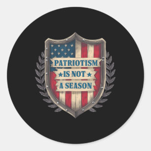 Pegatina Redonda El Patriotismo No Es Un Día Conmemorativo De Los V