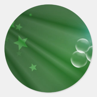 Pegatina Redonda El patrón verde de Irlanda arte el destino de la p