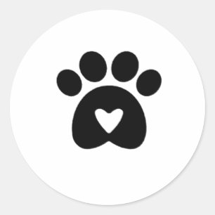 Pegatina Redonda ¡El Paw del Amor, Pegatina!