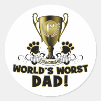 Pegatina Redonda El peor papá del mundo