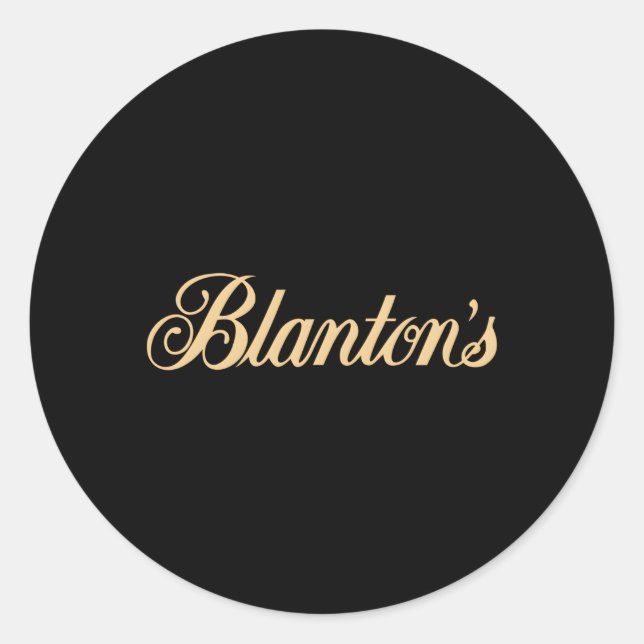 Pegatina Redonda El Pequeño Lote De Blanton, Kentucky Bourbon Whisk (Anverso)