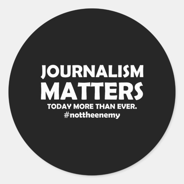 Pegatina Redonda El periodismo importa (Anverso)