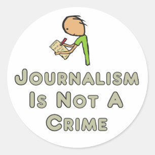 Pegatina Redonda El periodismo no es un crimen