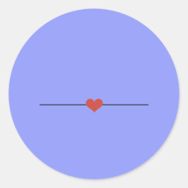 Pegatina Redonda El periwinkle moderno hace el suyo propio