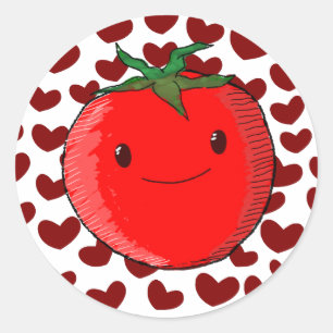 Pegatina Redonda El Personalizado del tomate Lover