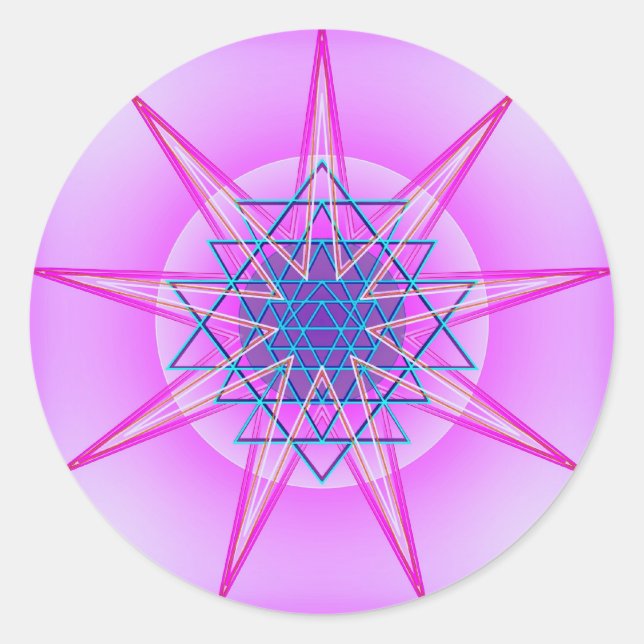 Pegatina Redonda El poder celeste #9 (Anverso)