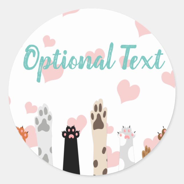 Pegatina Redonda El poder de las patas (Anverso)