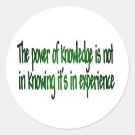 Pegatina Redonda El poder del conocimiento