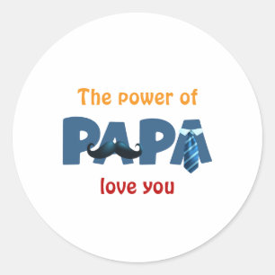 Pegatina Redonda El poder del papá
