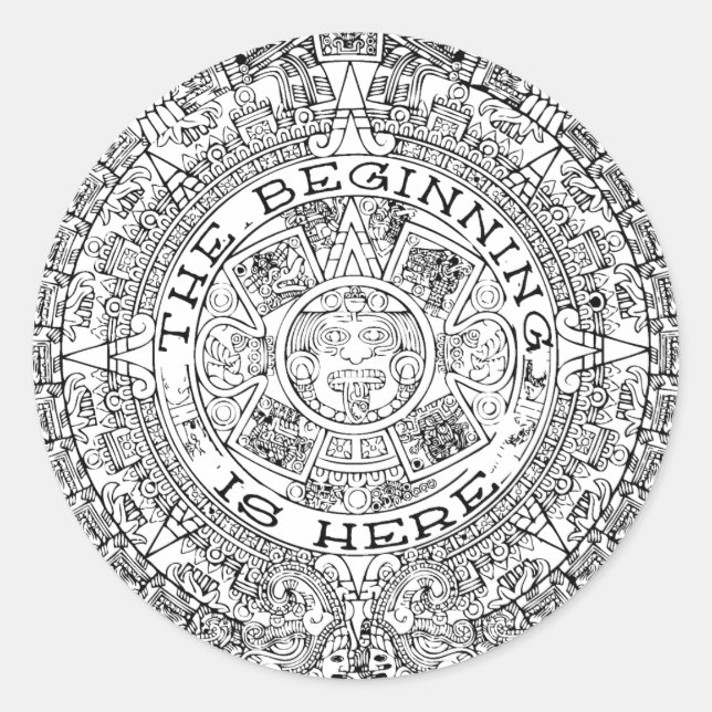 Pegatina Redonda El principio (Anverso)
