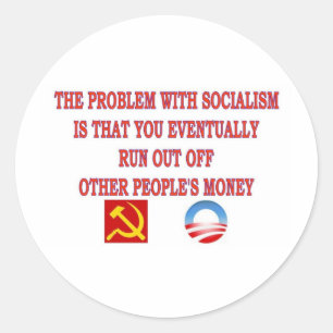 PEGATINA REDONDA EL PROBLEMA CON SOCIALISMO