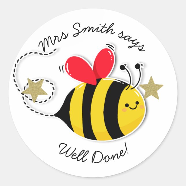 Pegatina Redonda ¡El profesor está bien hecho! (Anverso)