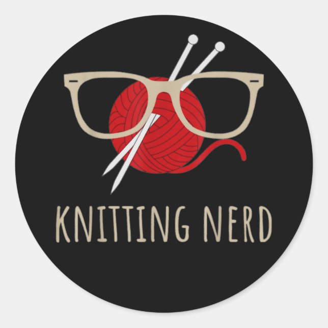 Pegatina Redonda El Punto Es Mi Deporte Favorito - Tejido De Punto  (Anverso)