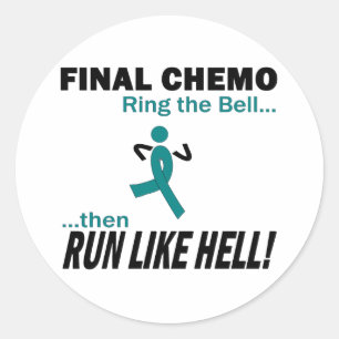 Pegatina Redonda El químico final corre como el infierno - Cáncer c